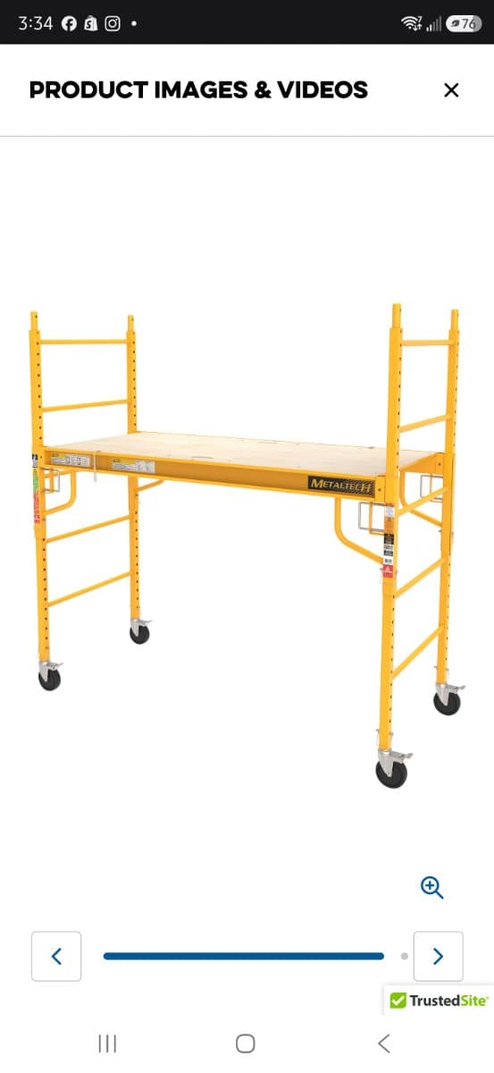 6ft Adjustable Scaffold 1000lb capacity for rent in Bradford, Ontario — toolshare